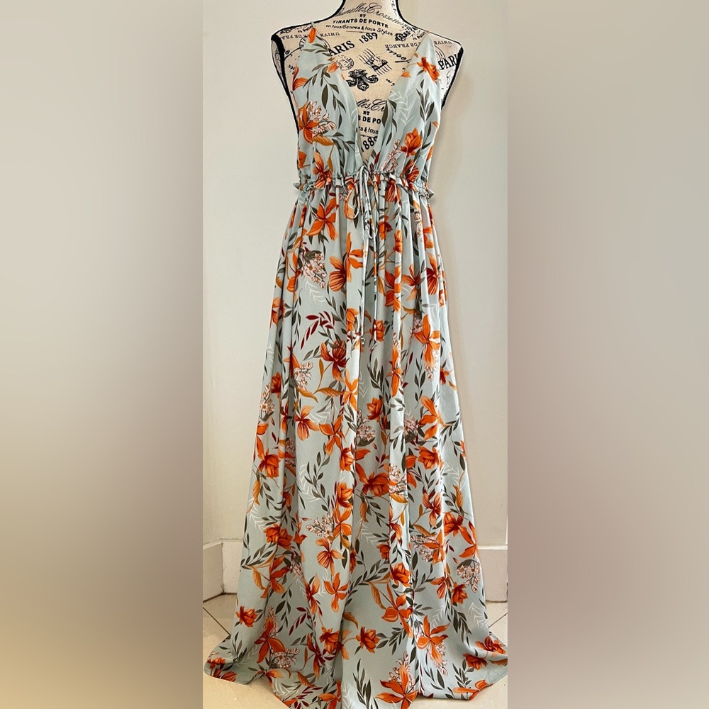 Floral Print Women's Maxi Dress